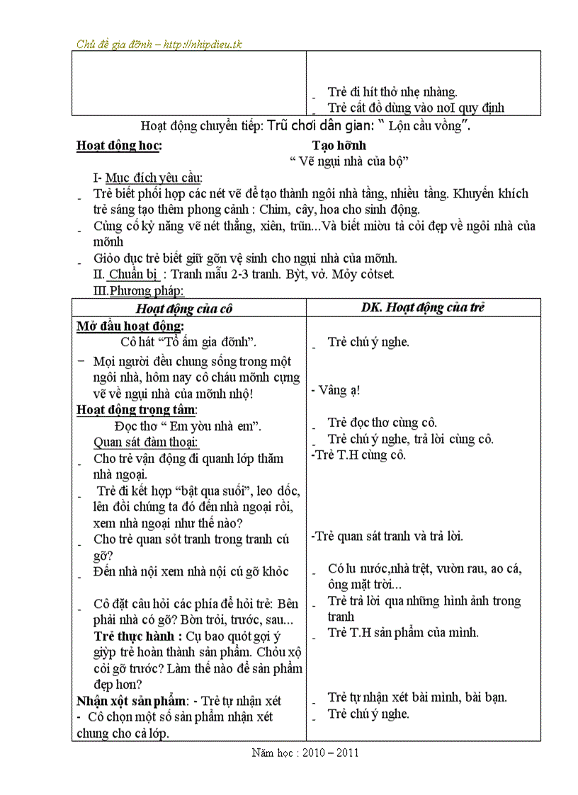image for page Giao an chu de gia dinh tron bo tuan