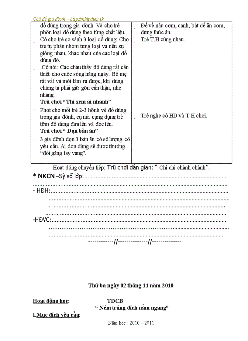 image for page Giao an chu de gia dinh tron bo tuan