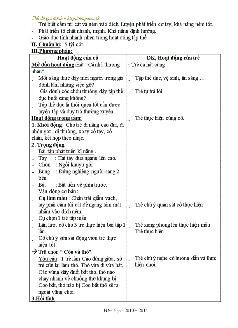 image for page Giao an chu de gia dinh tron bo tuan