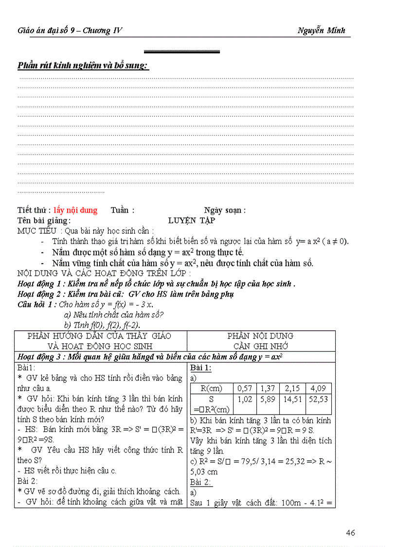 image for page Giao an chuong IV dai 9