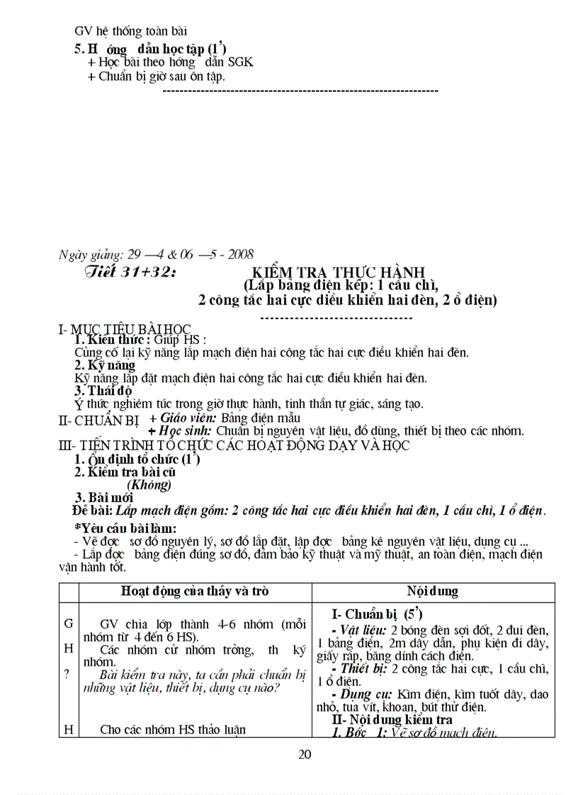 image for page Giáo án Công nghệ 9 kỳ II