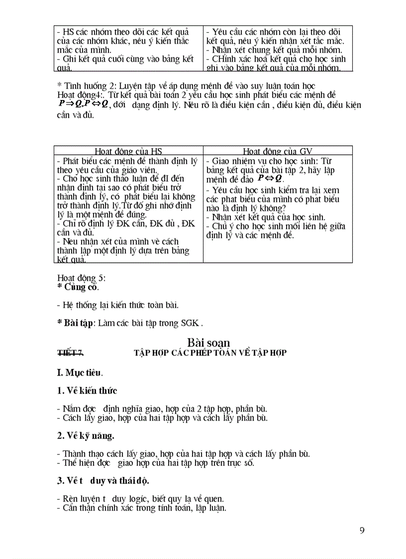 image for page Giáo án Đại số 10 nâng cao tiết 1 84