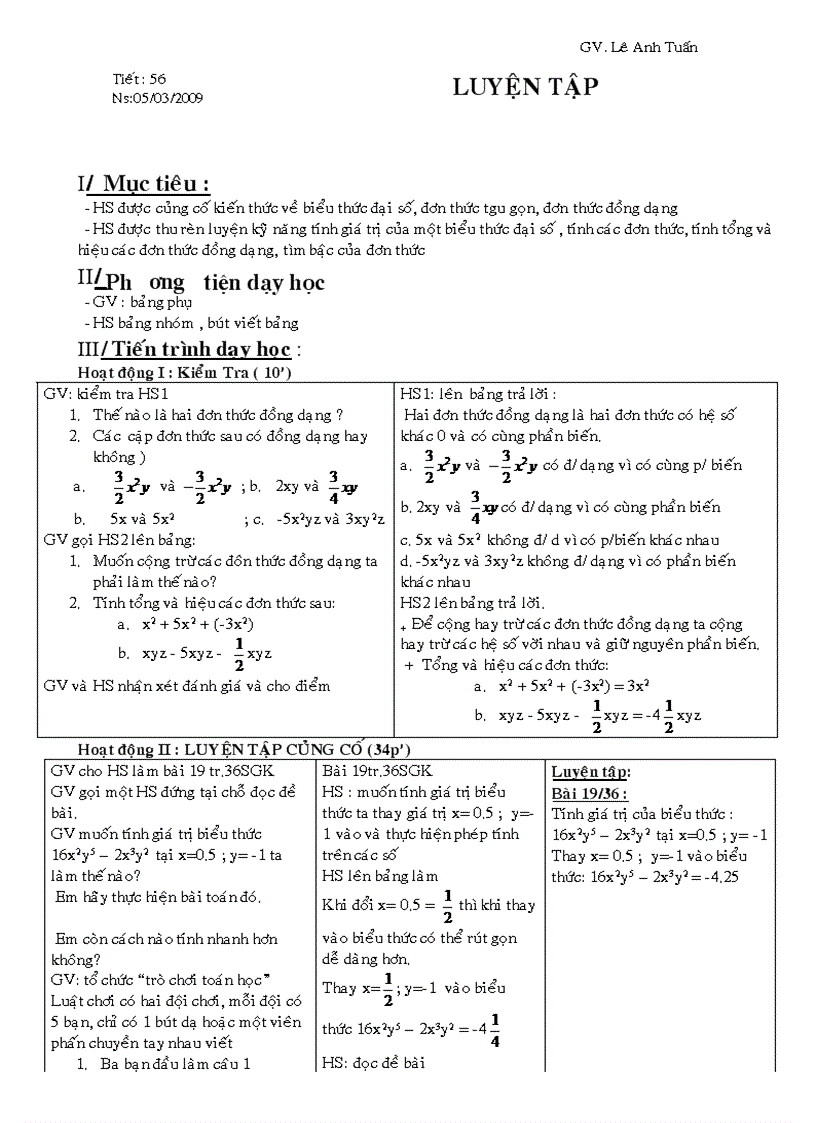 image for page Giáo án đại số 7 cả năm 3 cột hoàn chỉnh