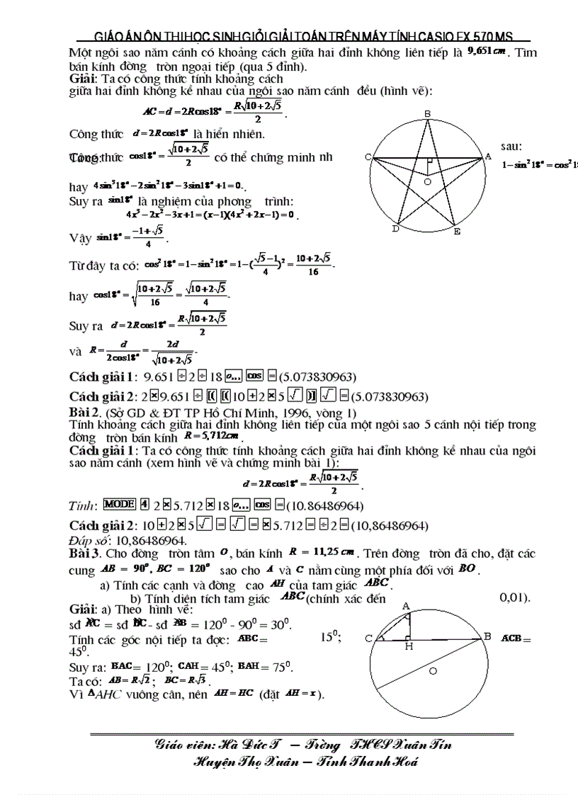 image for page Giao an day on casio fx 570 ms