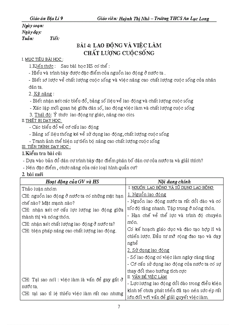 image for page Giáo án địa lí 9 cả năm