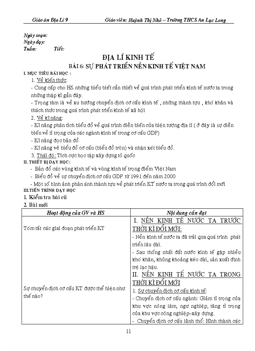 image for page Giáo án địa lí 9 cả năm