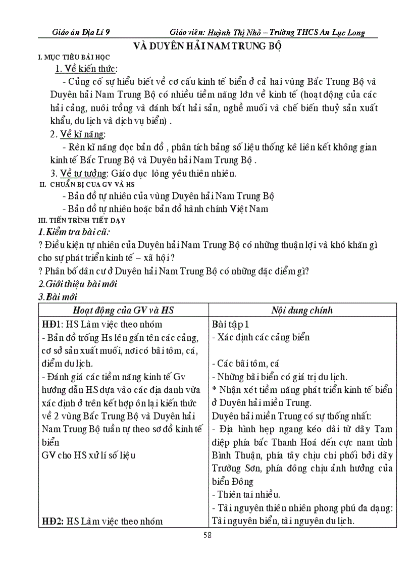 image for page Giáo án địa lí 9 cả năm