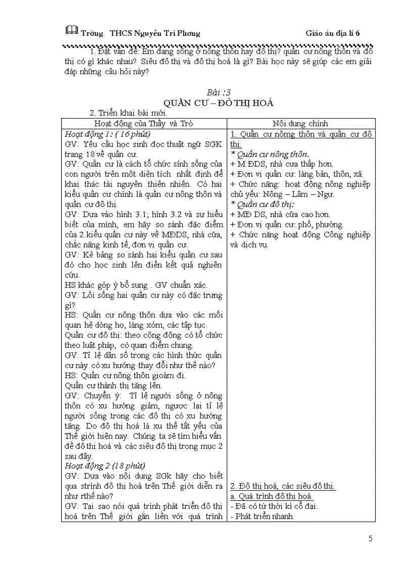 image for page Giáo án địa lý 6