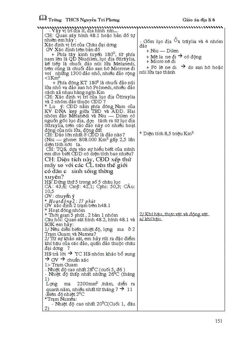 image for page Giáo án địa lý 6