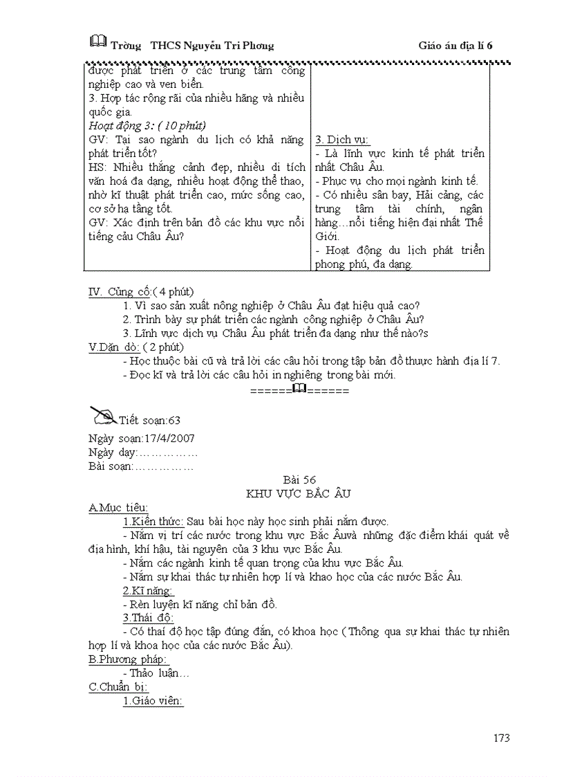 image for page Giáo án địa lý 6