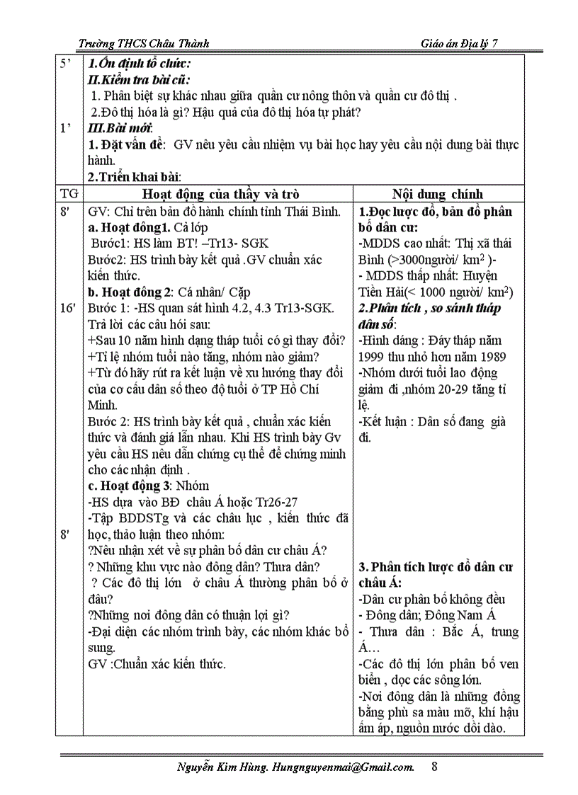 image for page Giáo án địalí 7 chuẩn kiến thức mới 2011 2012