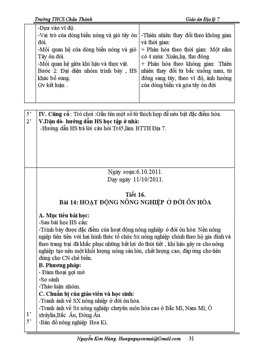 image for page Giáo án địalí 7 chuẩn kiến thức mới 2011 2012