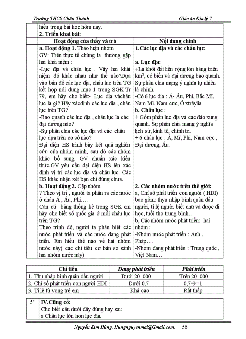 image for page Giáo án địalí 7 chuẩn kiến thức mới 2011 2012