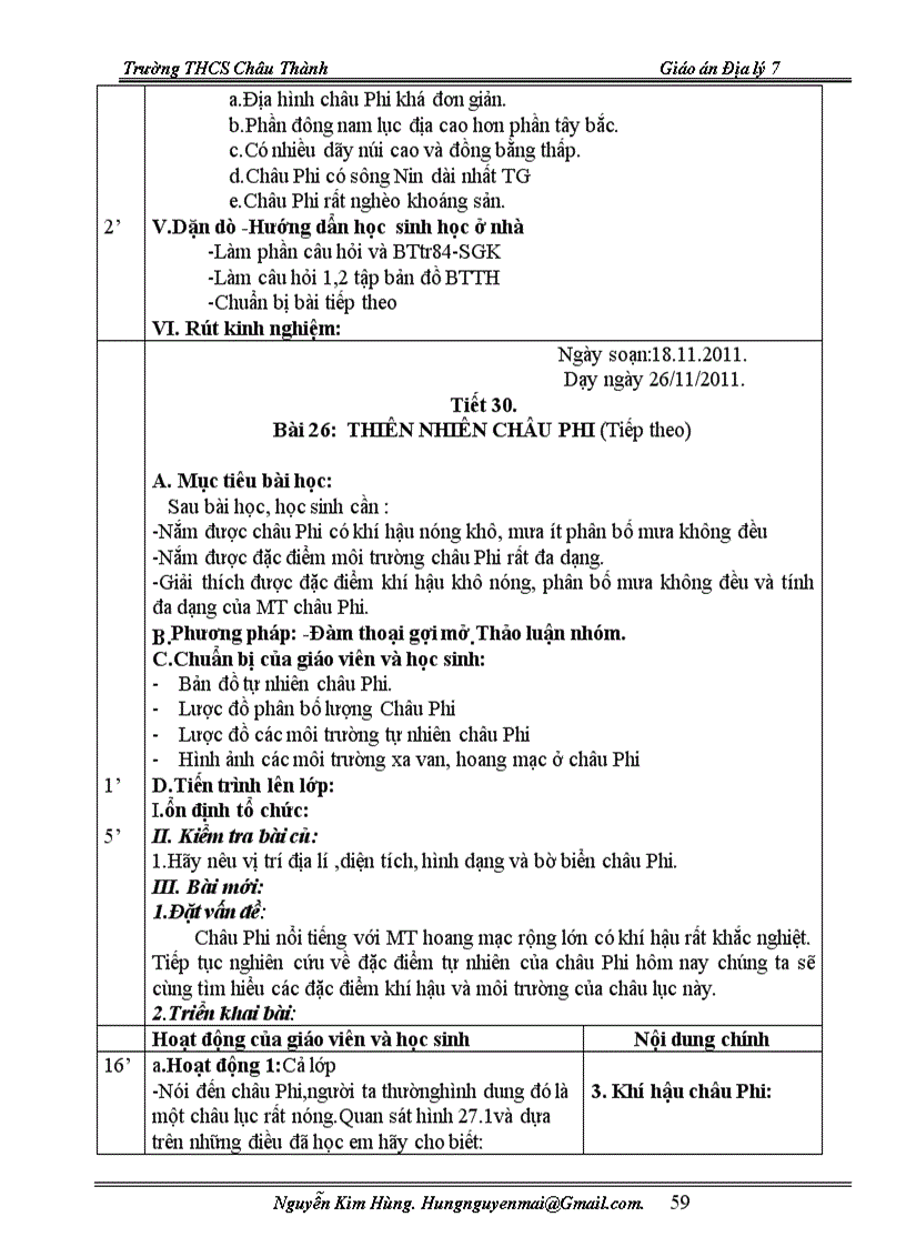 image for page Giáo án địalí 7 chuẩn kiến thức mới 2011 2012