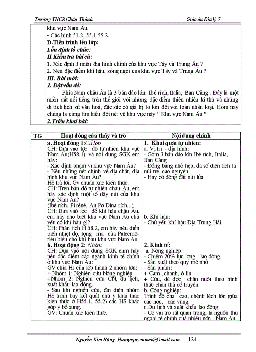 image for page Giáo án địalí 7 chuẩn kiến thức mới 2011 2012