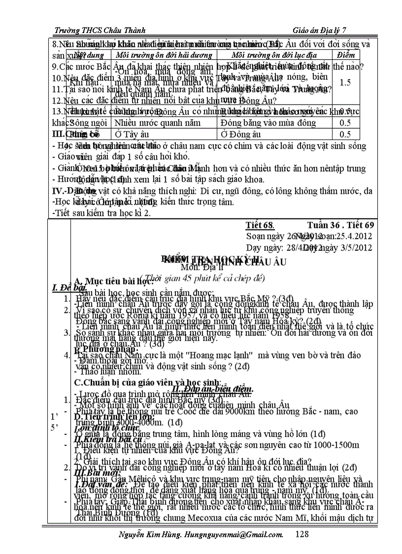 image for page Giáo án địalí 7 chuẩn kiến thức mới 2011 2012