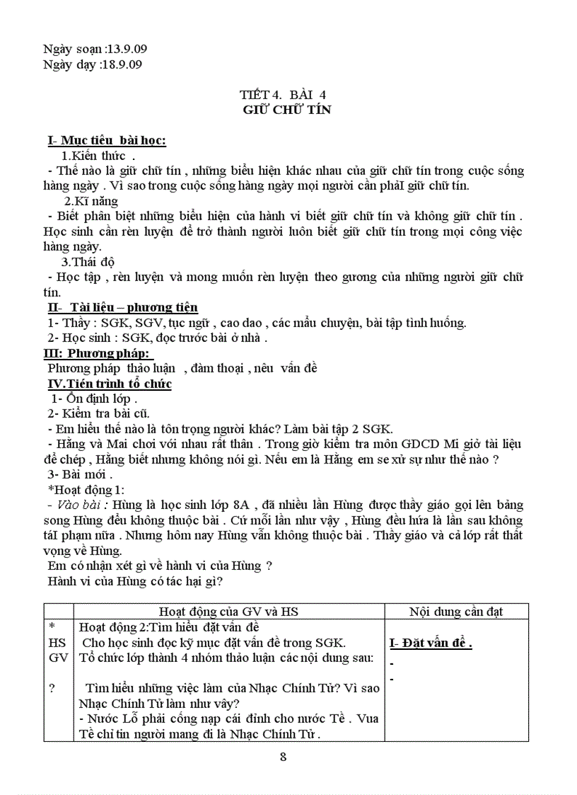 image for page Giao an GDCD 8