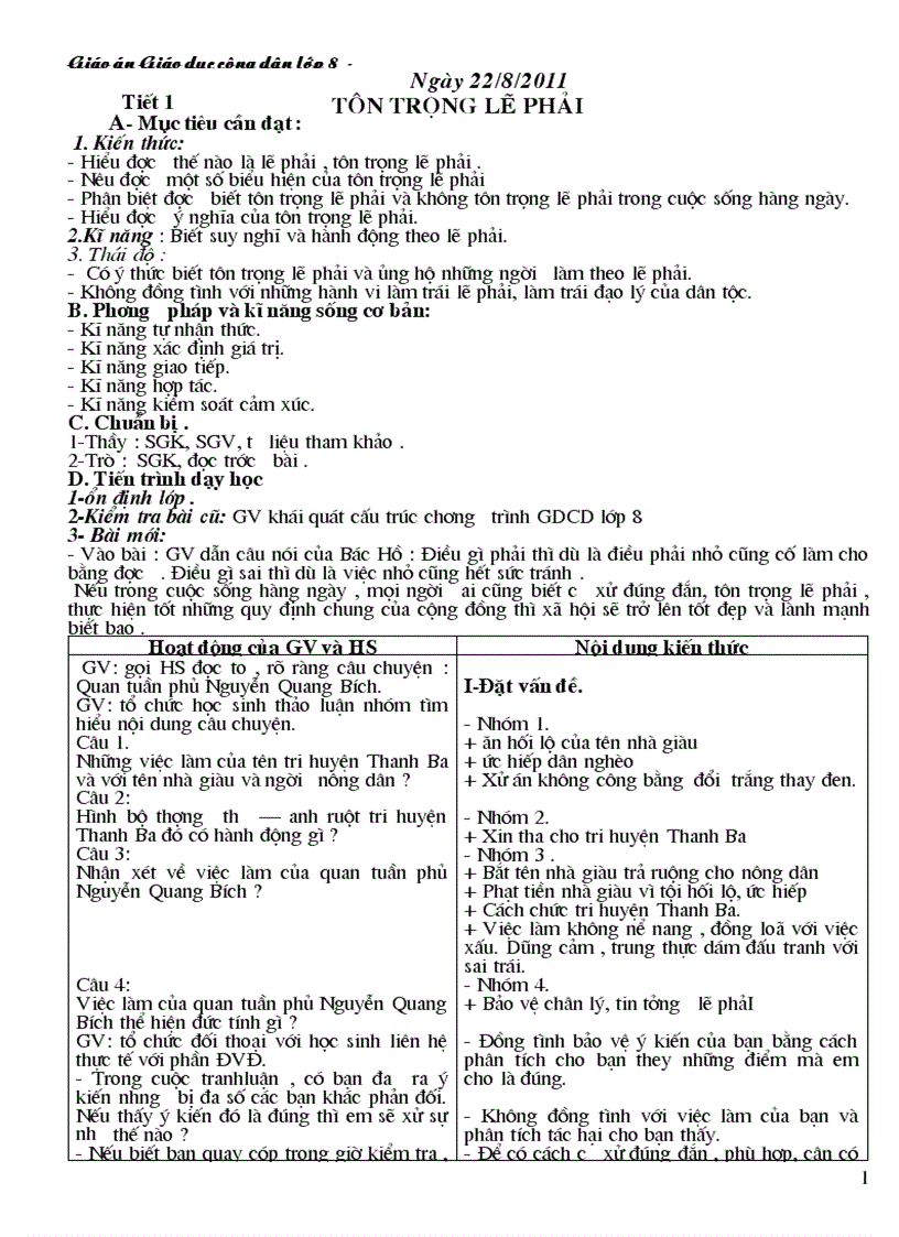 image for page Giao an GDCD8 CKTKN