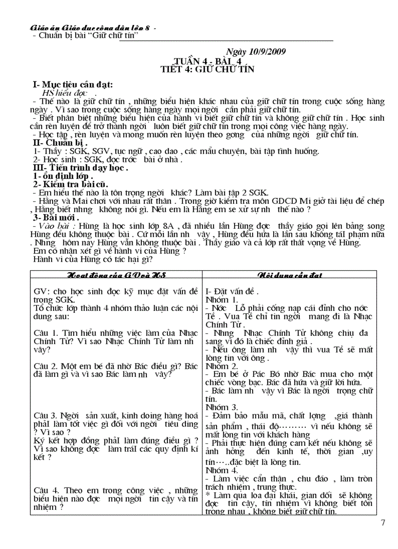 image for page Giao an GDCD8 CKTKN