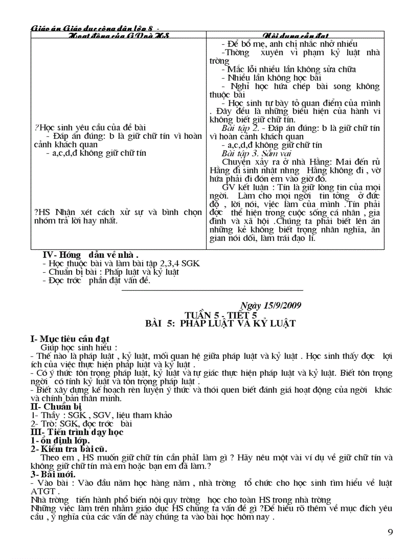 image for page Giao an GDCD8 CKTKN