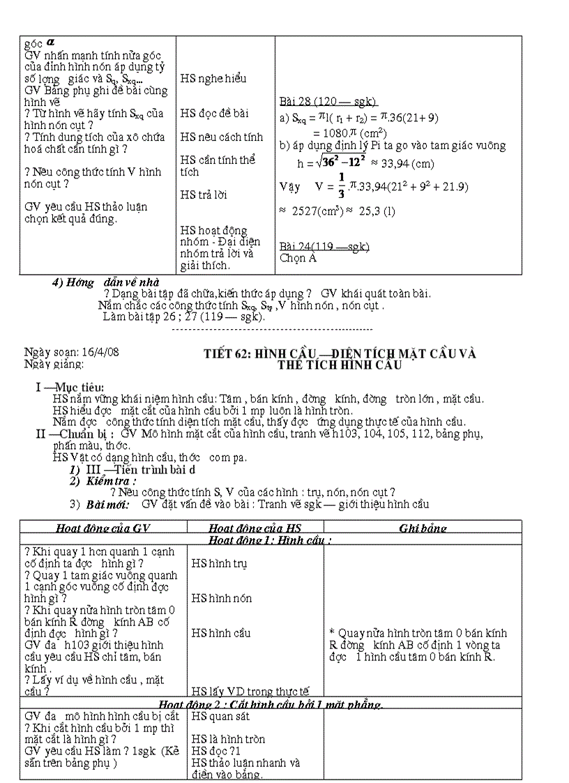 image for page Giáo án Hình 9 chương IV