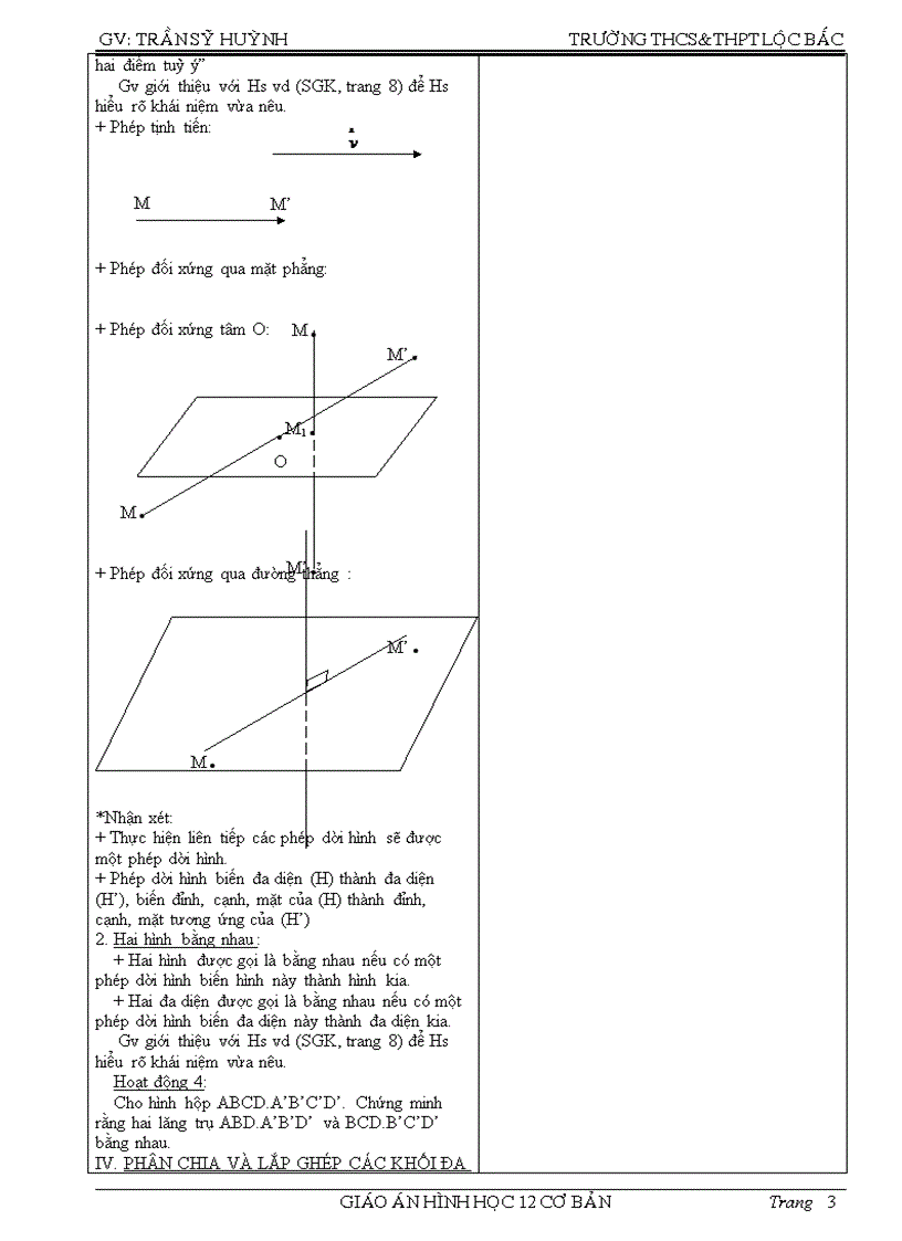 image for page Giáo án hình học 12