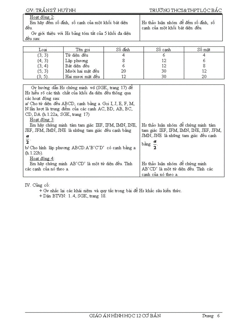 image for page Giáo án hình học 12