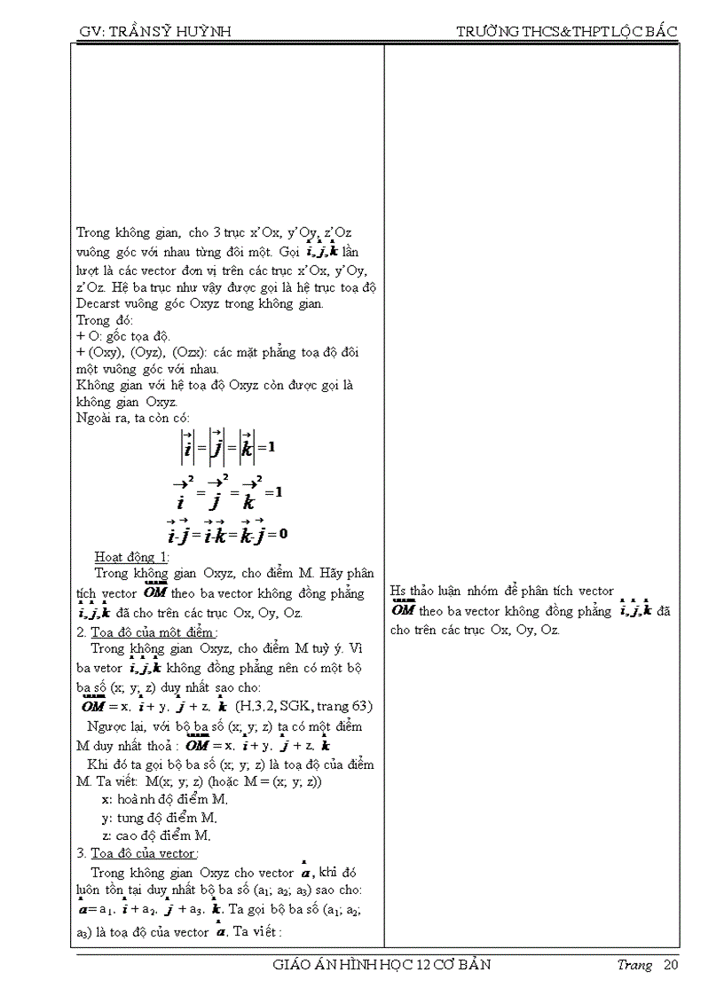 image for page Giáo án hình học 12