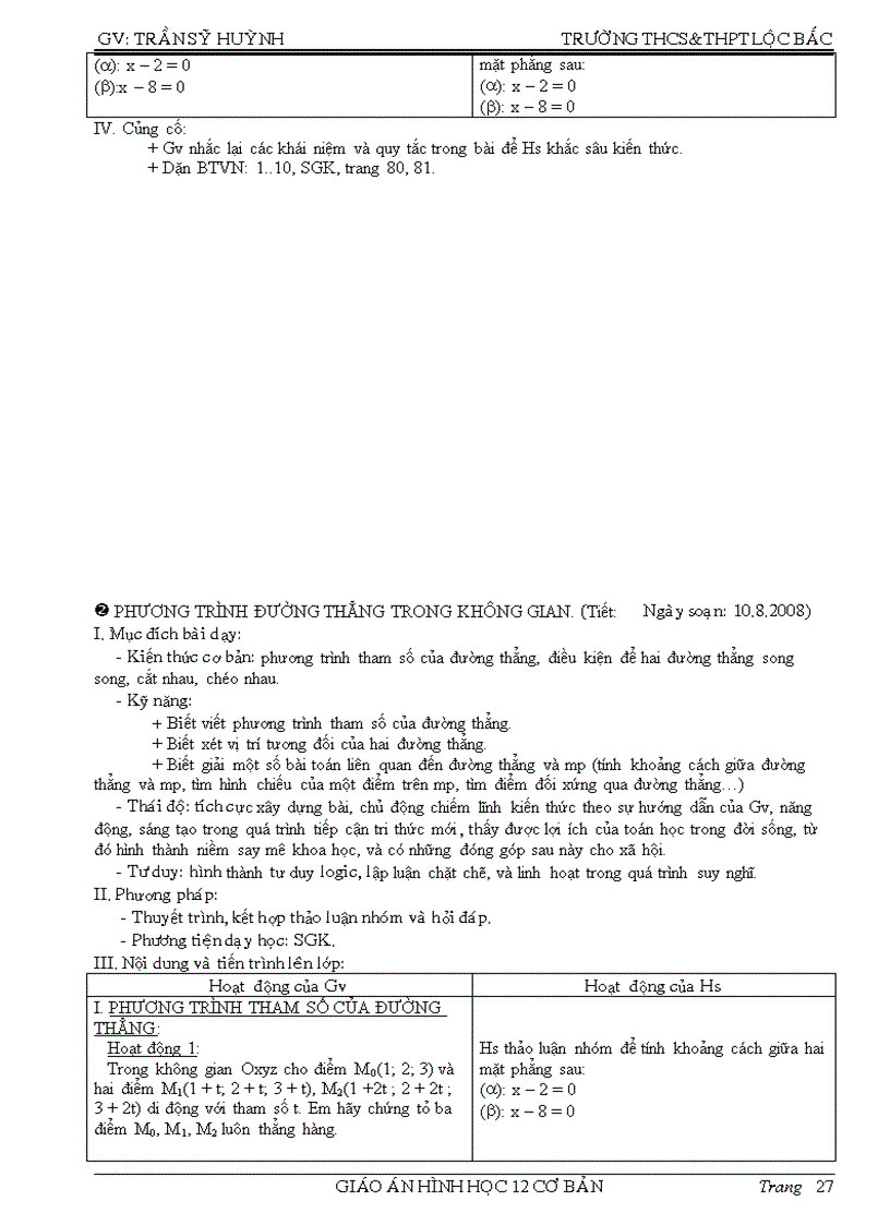 image for page Giáo án hình học 12