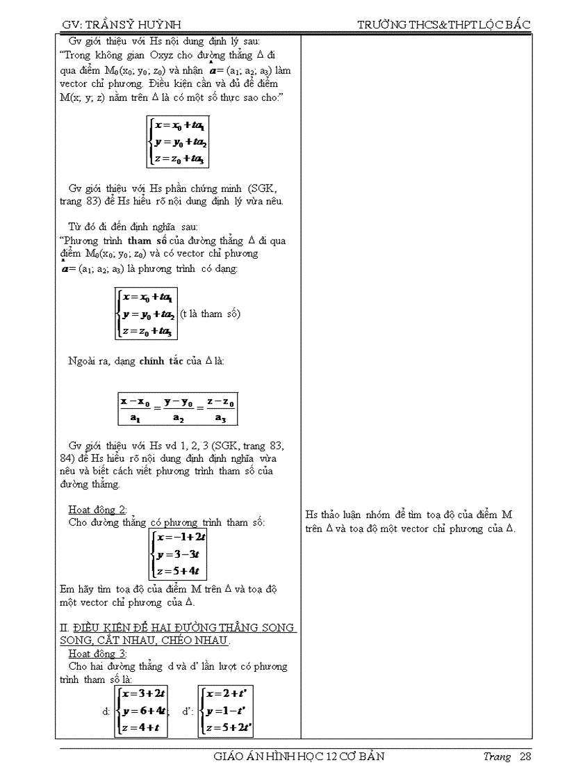 image for page Giáo án hình học 12