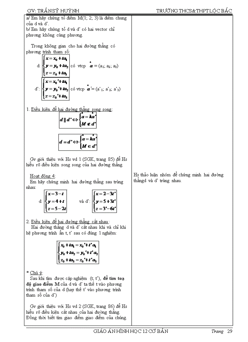 image for page Giáo án hình học 12
