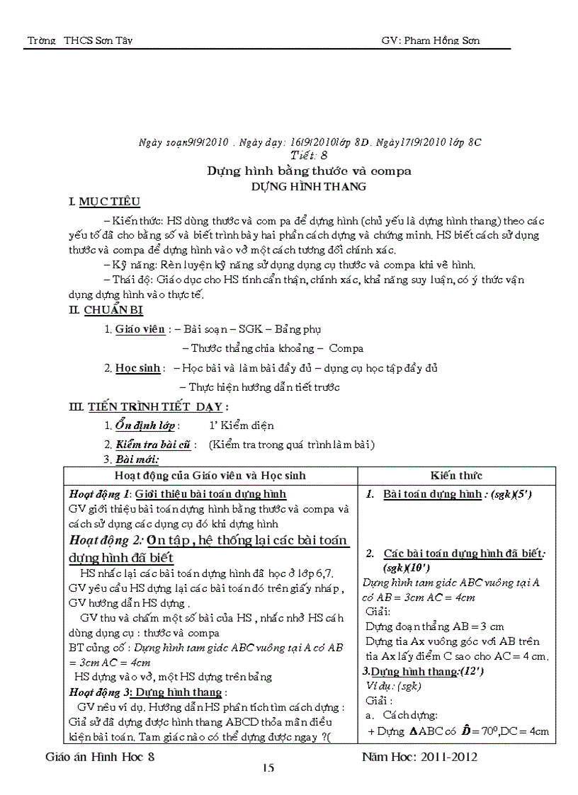 image for page Giao an hinh hoc 8