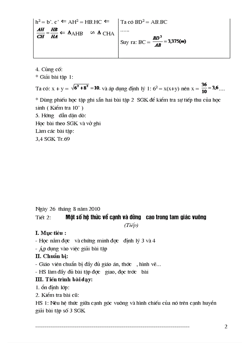 image for page Giáo án hình học lớp 9