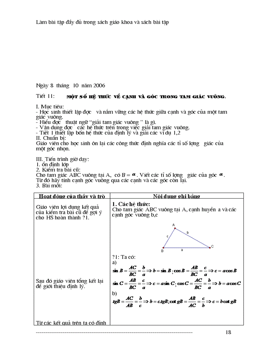 image for page Giáo án hình học lớp 9