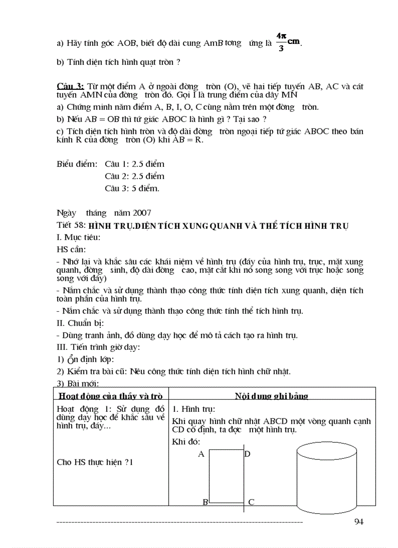 image for page Giáo án hình học lớp 9