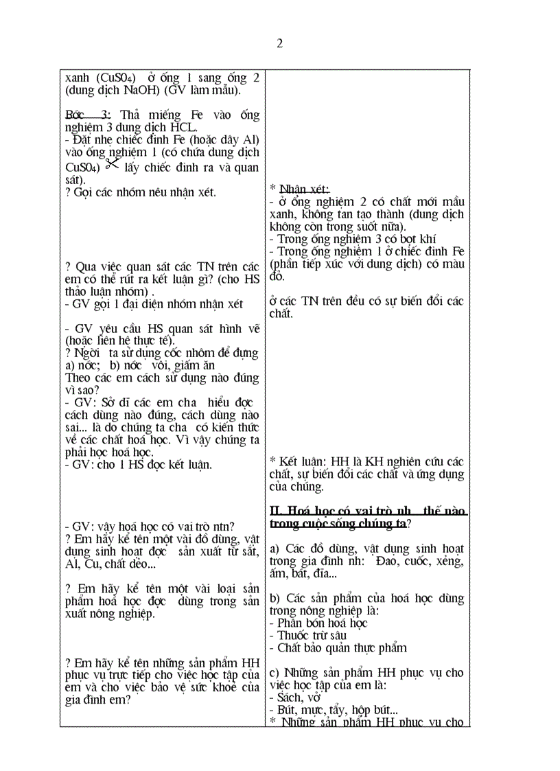 image for page Giao an hóa 8 đặc biệt