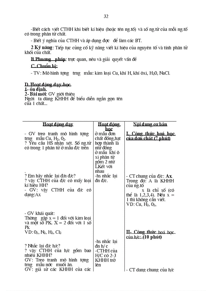 image for page Giao an hóa 8 đặc biệt