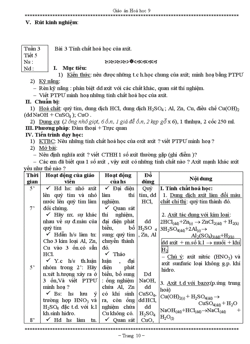 image for page Giáo án hóa 9 siêu gọn chuẩn