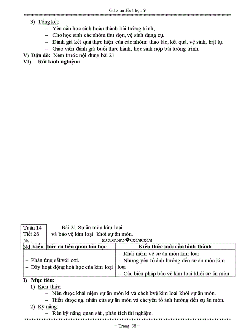 image for page Giáo án hóa 9 siêu gọn chuẩn