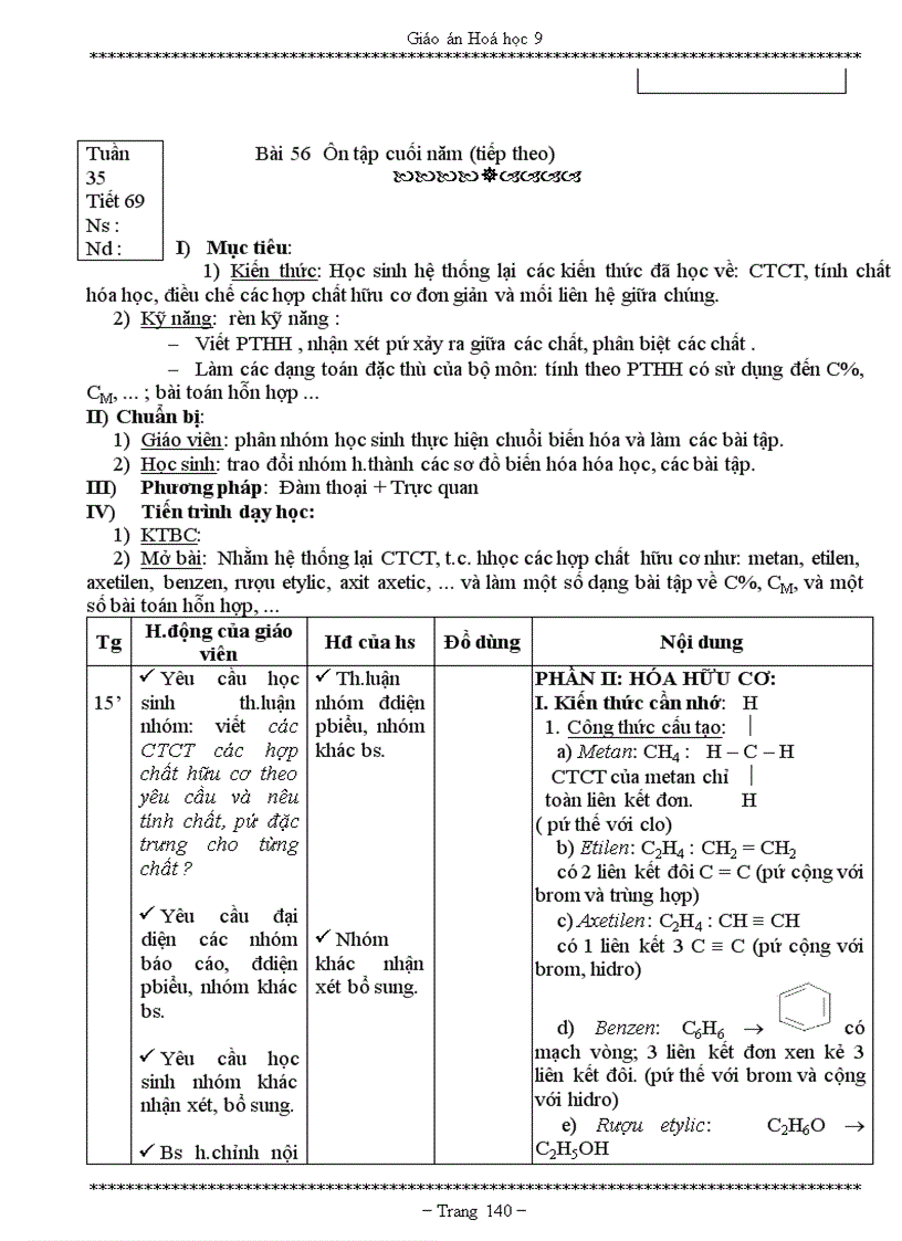 image for page Giáo án hóa 9 siêu gọn chuẩn