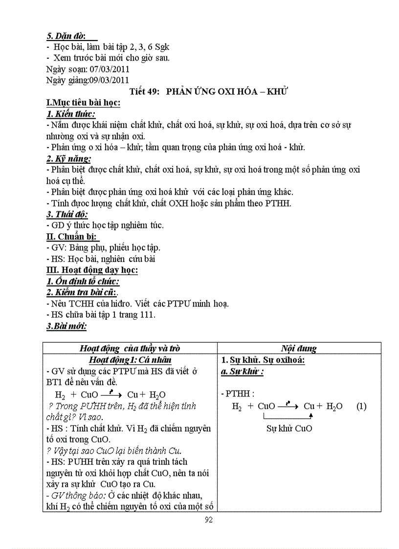 image for page Giao an hoa 9