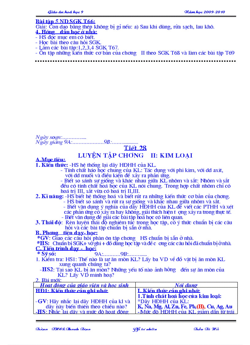 image for page Giao an hoa hoc 9 hoan chinh