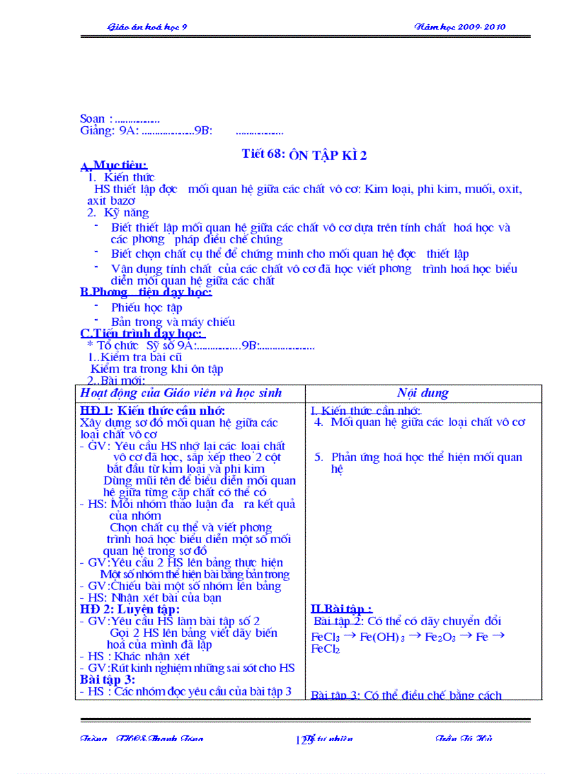 image for page Giao an hoa hoc 9 hoan chinh