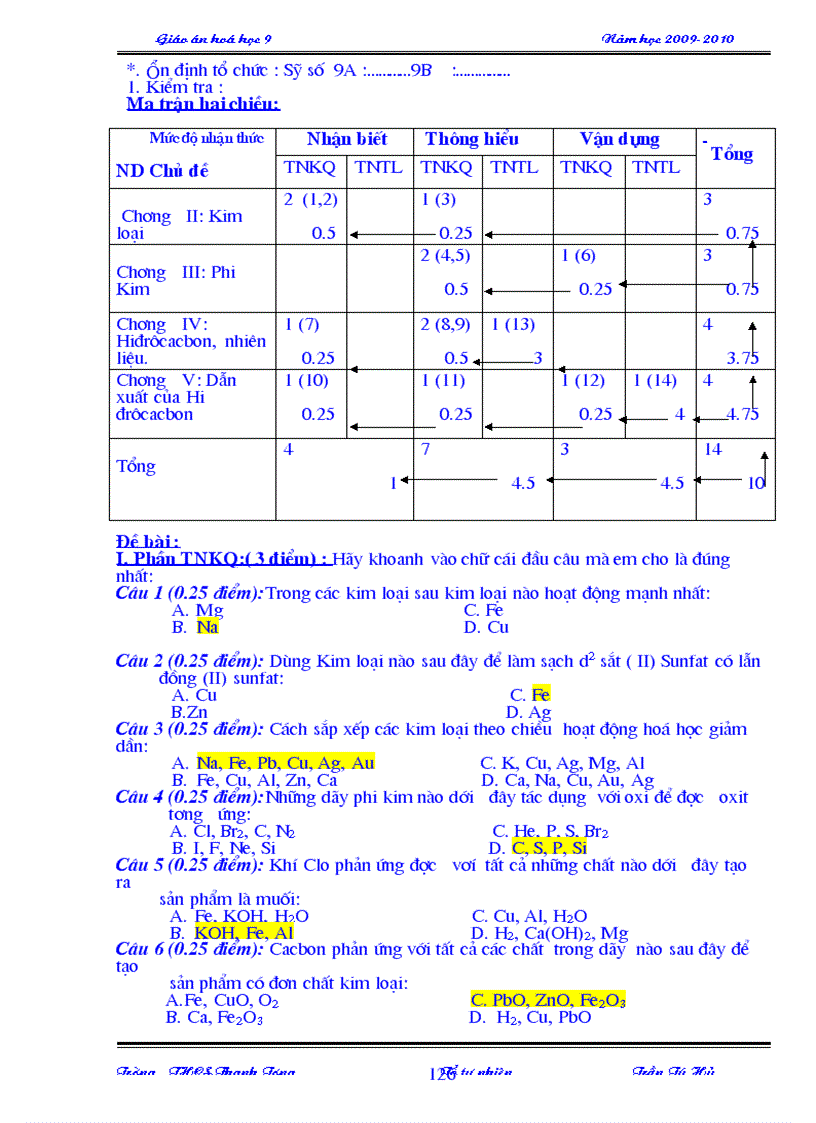 image for page Giao an hoa hoc 9 hoan chinh