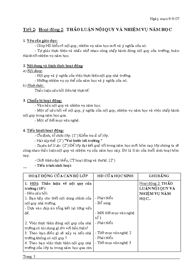 image for page Giao an Hoat Dong Ngoai Gio HK2 lop 7