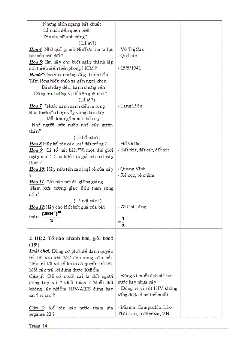 image for page Giao an Hoat Dong Ngoai Gio HK2 lop 7