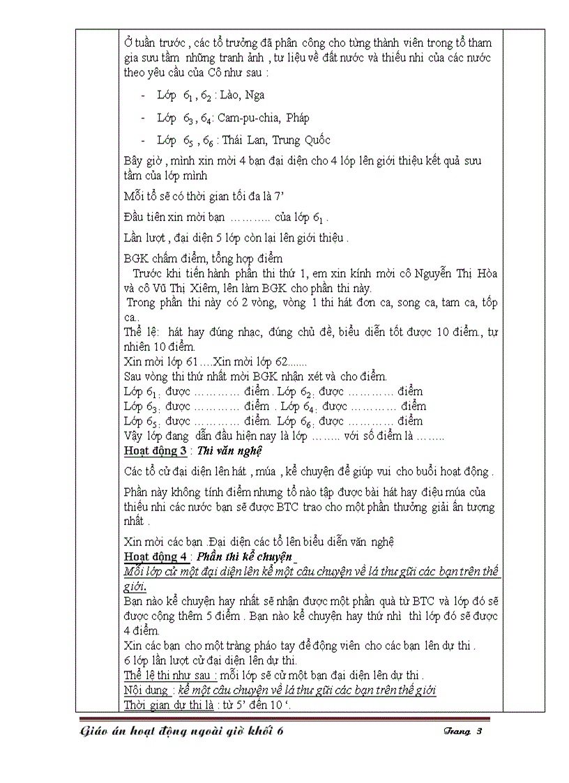 image for page Giáo án hoạt động ngoài giờ tháng 4