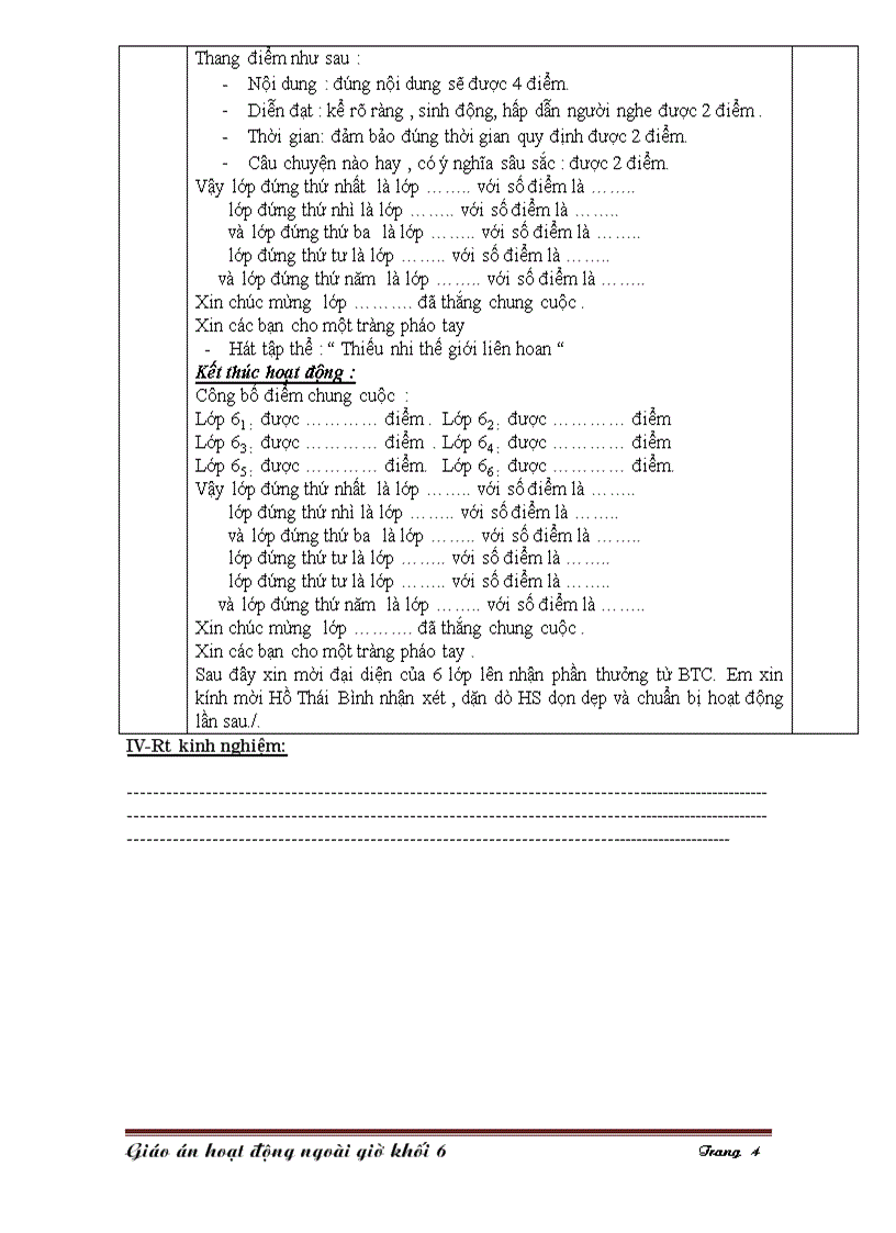 image for page Giáo án hoạt động ngoài giờ tháng 4