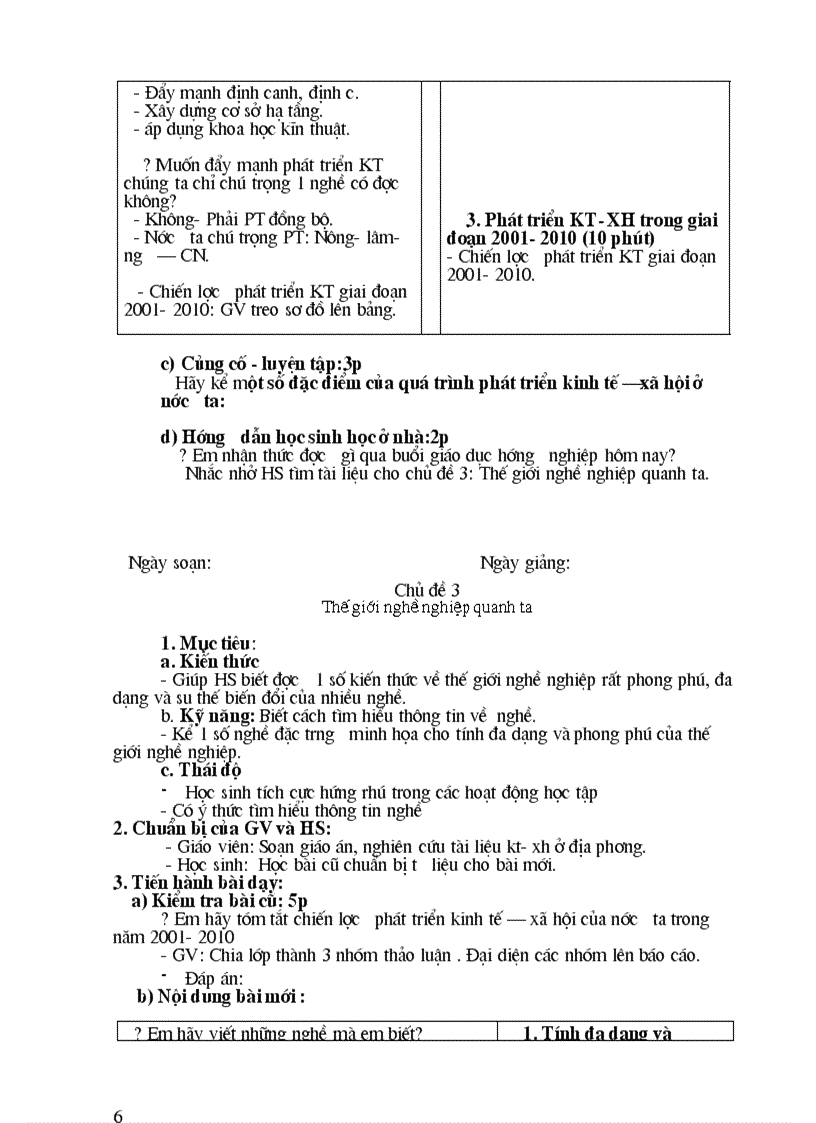 image for page Giao an huong nghiep 9