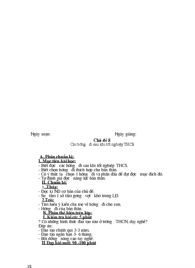 image for page Giao an huong nghiep 9